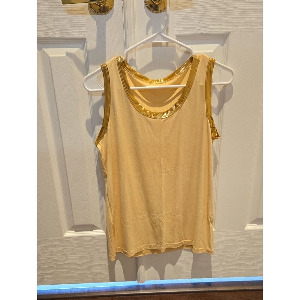 Gold-Trim Sleeveless Tank Top - Women